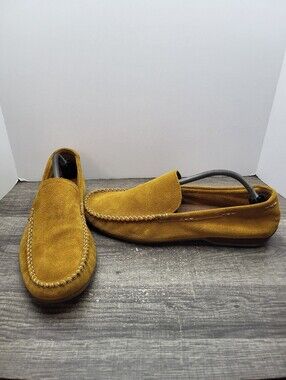 Frye Lewis Venetian Suede Loafers Men's Size 11.5 D Golden FR41081 Slip-On Shoes